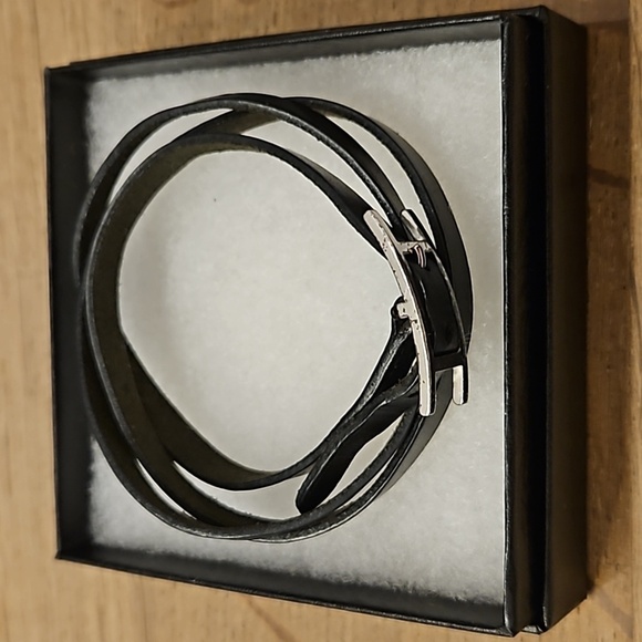 Hermes Jewelry - Hermes Api Black Leather Bracelet